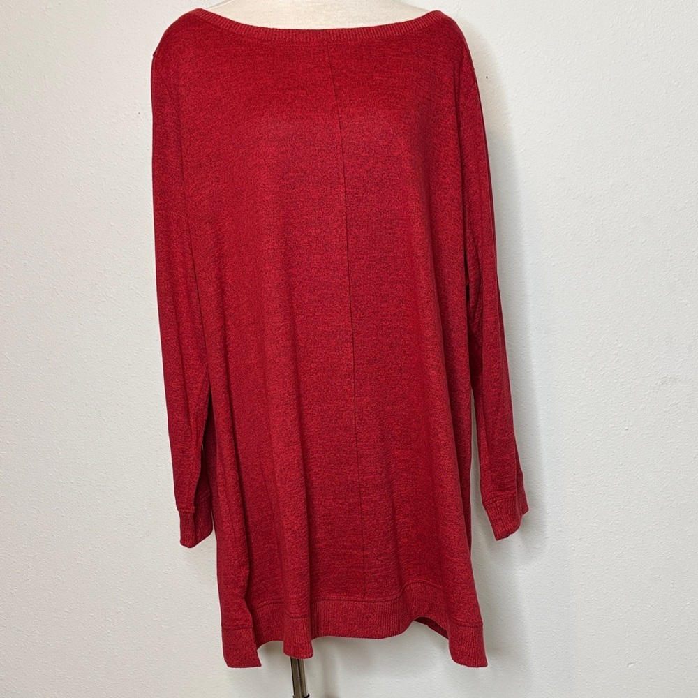 D&co size 3X Women's Red scoop Neck Sweater